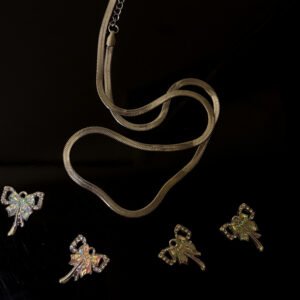Aurora Bow Charm Necklace