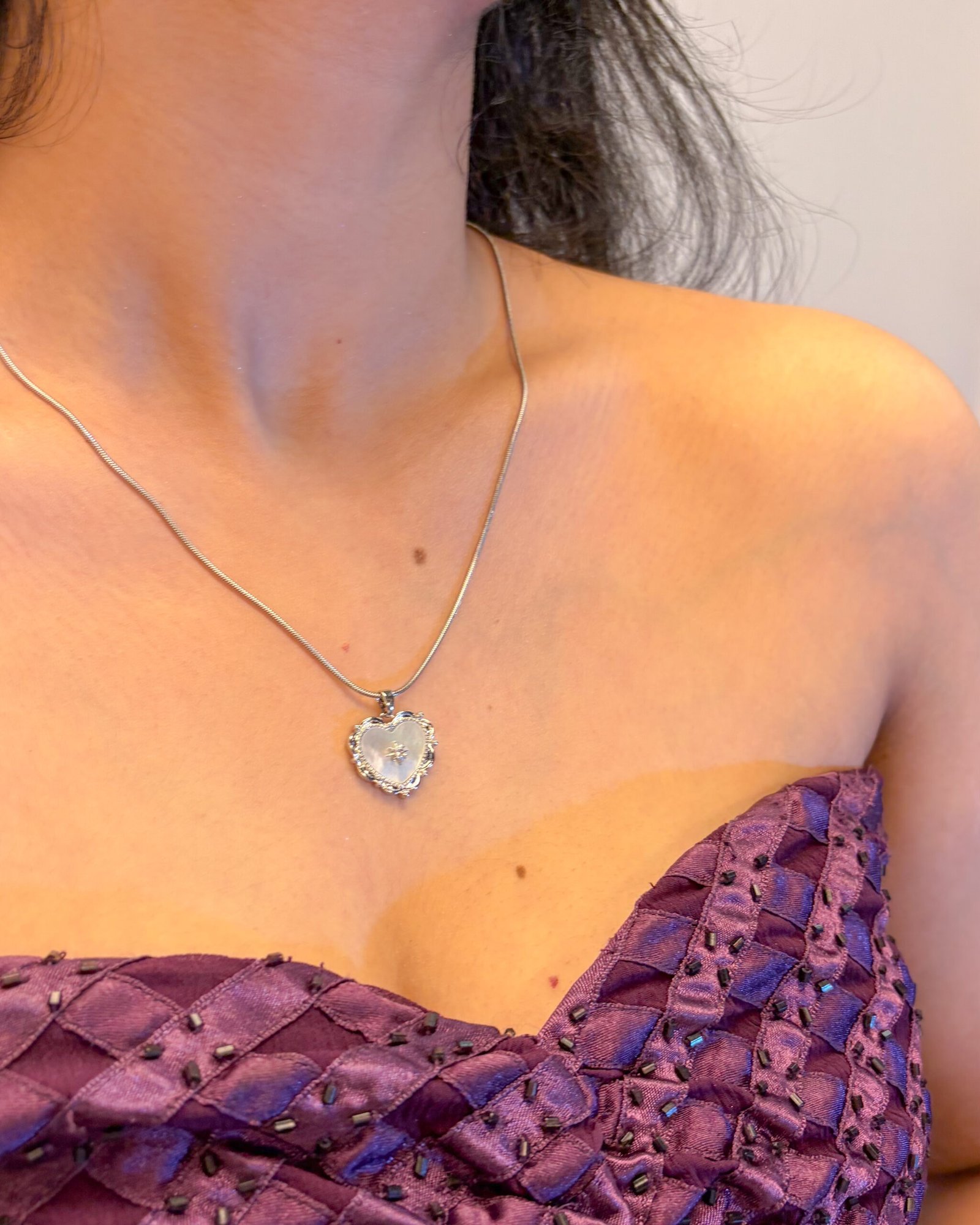 Celeste Heart Pendant Necklace